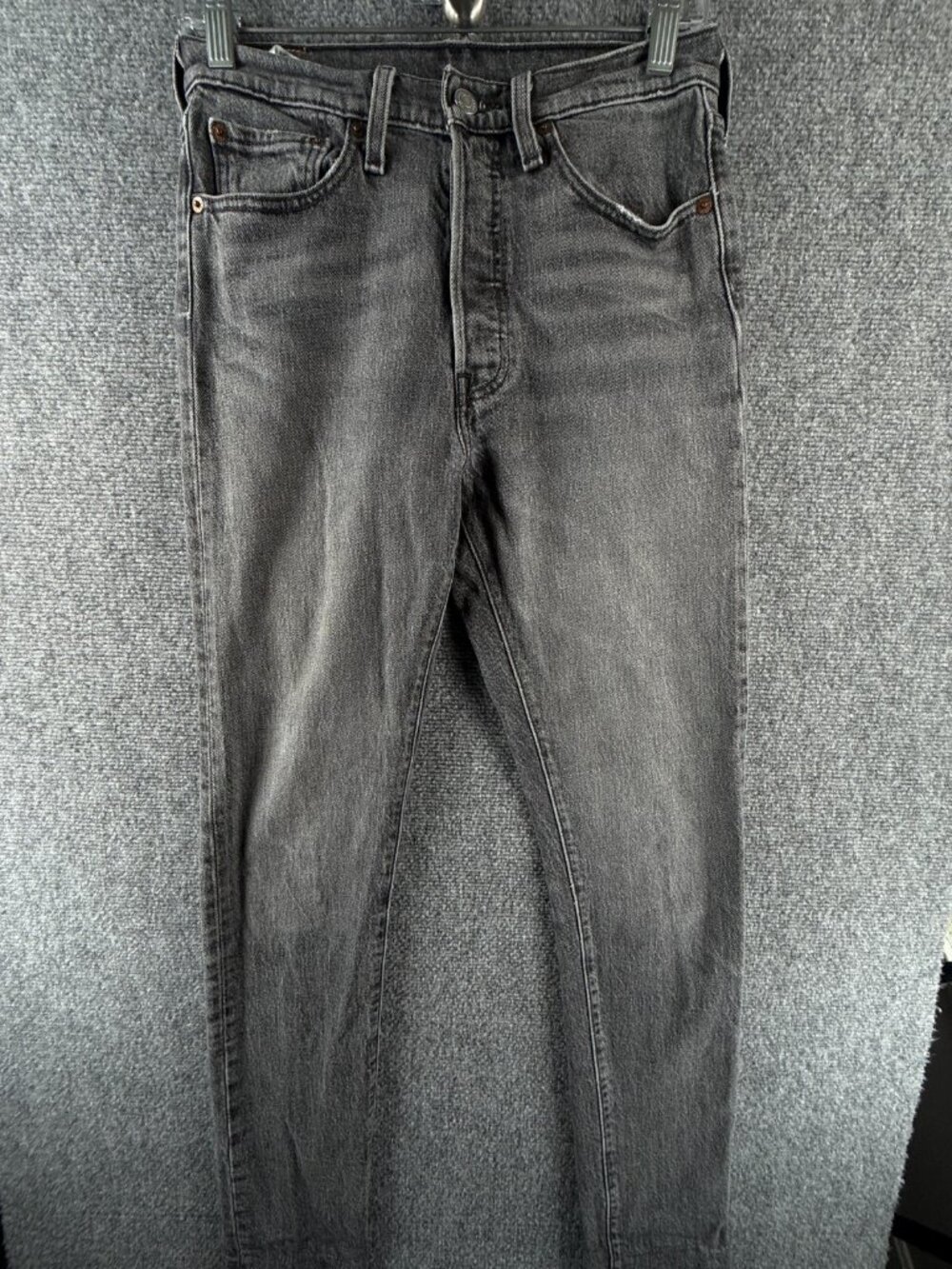Levi’s 501s Student Women Jeans Charcoal Wash Button Fly Classic ACTL 26X31